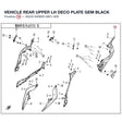 VEHICLE REAR UPPER LH DECO PLATE product image