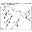 VEHICLE REAR LOWER RH DECO PLATE - INTERCHANGEABLE WITH 6GUV-040608-5601-0BU product image