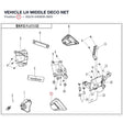 VEHICLE LH MIDDLE DECO NET product image