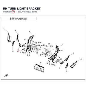 RH TURN LIGHT BRACKET product image
