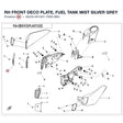 RH FRONT DECO PLATE, FUEL TANK product image
