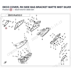 DECO COVER, RH SIDE BAG BRACKET product image