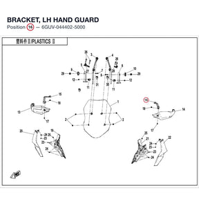 BRACKET, LH HAND GUARD product image