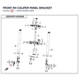 FRONT RH CALIPER PANEL BRACKET product image