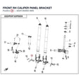 FRONT RH CALIPER PANEL BRACKET product image