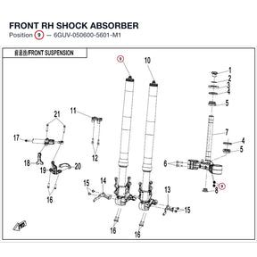 FRONT RH SHOCK ABSORBER product image