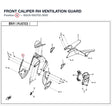 FRONT CALIPER RH VENTILATION GUARD product image