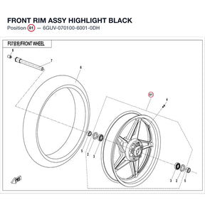 FRONT RIM ASSY product image