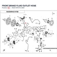 FRONT BRAKE FLUID OUTLET HOSE product image
