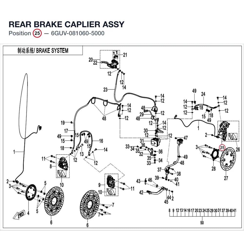 REAR BRAKE CAPLIER ASSY product image