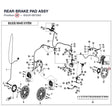 REAR BRAKE PAD ASSY product image