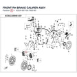 FRONT RH BRAKE CALIPER ASSY product image