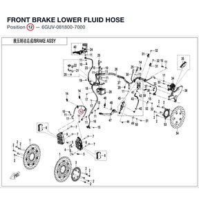 FRONT BRAKE LOWER FLUID HOSE product image