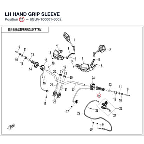 LH HAND GRIP SLEEVE product image