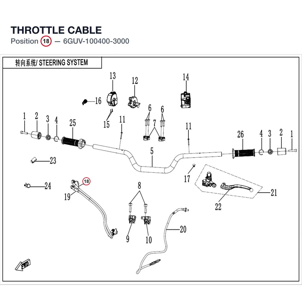 THROTTLE CABLE product image