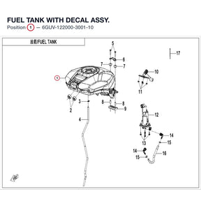FUEL TANK WITH DECAL ASSY. product image