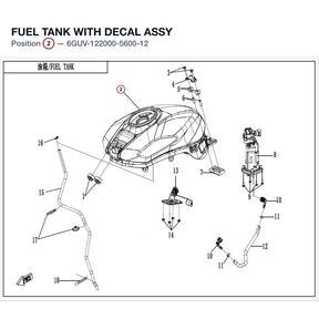 FUEL TANK WITH DECAL ASSY product image