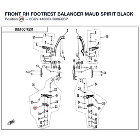 FRONT RH FOOTREST BALANCER product image