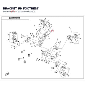 BRACKET, RH FOOTREST product image