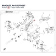 BRACKET, RH FOOTREST product image