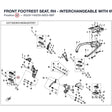 FRONT FOOTREST SEAT, RH - INTERCHANGEABLE WITH 6WWV-140300-5000 product image