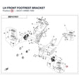 LH FRONT FOOTREST BRACKET product image