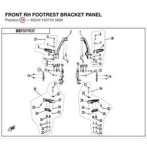 FRONT RH FOOTREST BRACKET PANEL product image