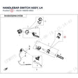 HANDLEBAR SWITCH ASSY, LH product image