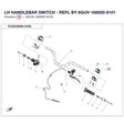 LH HANDLEBAR SWITCH - REPL BY 6GUV-166000-9101 product image