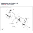 HANDLEBAR SWITCH ASSY, RH product image