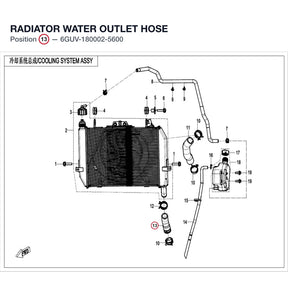 RADIATOR WATER OUTLET HOSE product image