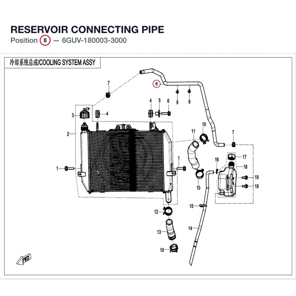 RESERVOIR CONNECTING PIPE product image