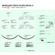 HEADLIGHT DECO PLATE DECAL 2 product image