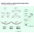 FRONT CALIPER LH VENTILATION GUARD DECAL product image