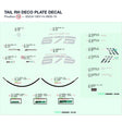 TAIL RH DECO PLATE DECAL product image