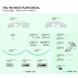 TAIL RH DECO PLATE DECAL product image
