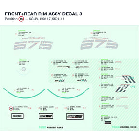 FRONT+REAR RIM ASSY DECAL 3 product image