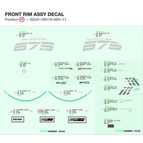 FRONT RIM ASSY DECAL product image