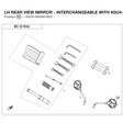 LH REAR VIEW MIRROR - INTERCHANGEABLE WITH  6GU#-200300-6000 product image