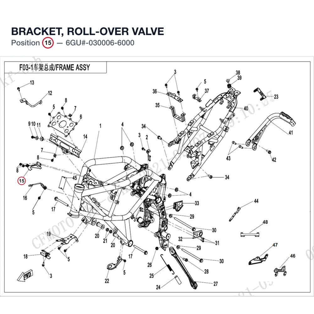 BRACKET, ROLL-OVER VALVE product image