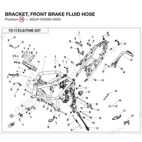 BRACKET, FRONT BRAKE FLUID HOSE product image