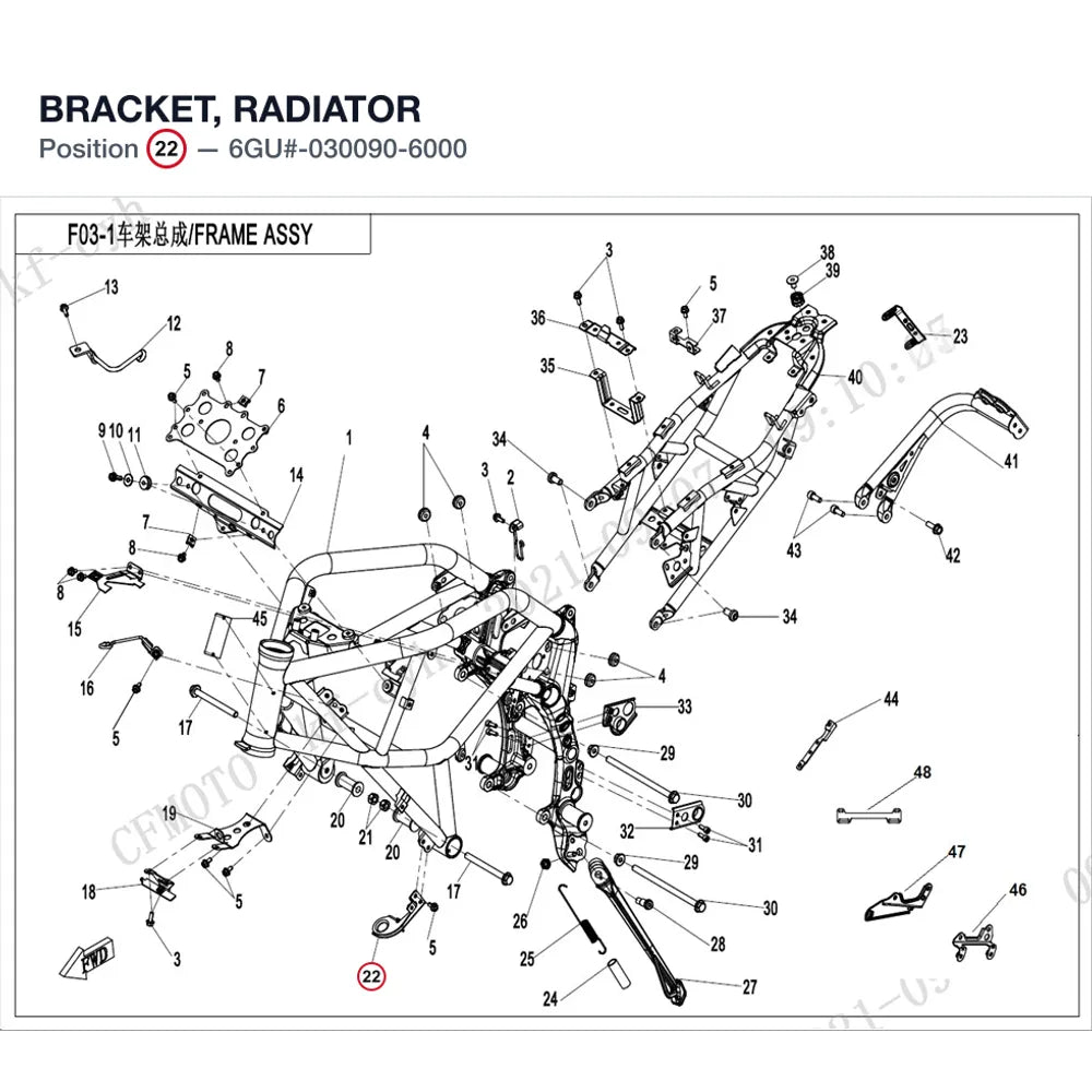 BRACKET, RADIATOR product image