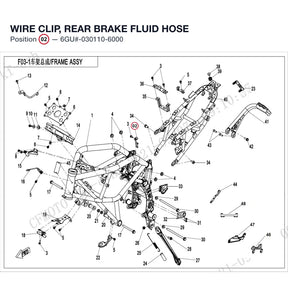 WIRE CLIP, REAR BRAKE FLUID HOSE product image