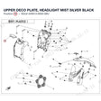 UPPER DECO PLATE, HEADLIGHT product image
