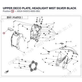 UPPER DECO PLATE, HEADLIGHT product image