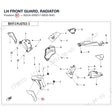 LH FRONT GUARD, RADIATOR product image