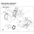 REAR GUARD, HEADLIGHT product image