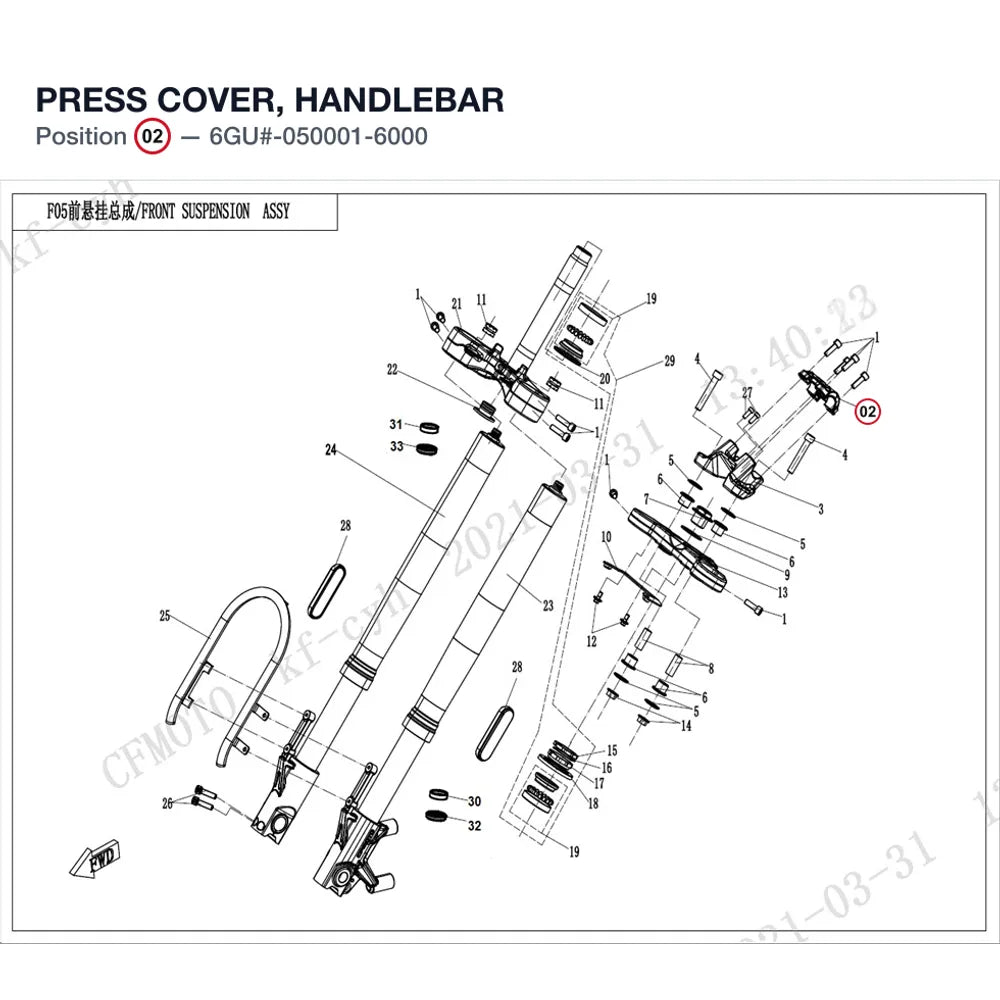 PRESS COVER, HANDLEBAR product image