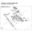 SPACER, A-SHAPE SWING ARM product image