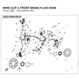 WIRE CLIP 2, FRONT BRAKE FLUID HOSE product image